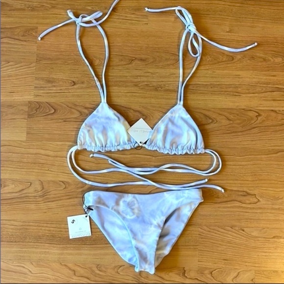 Maheli Heli Purple Tie Dye Two Piece Bikini - Picture 1 of 12